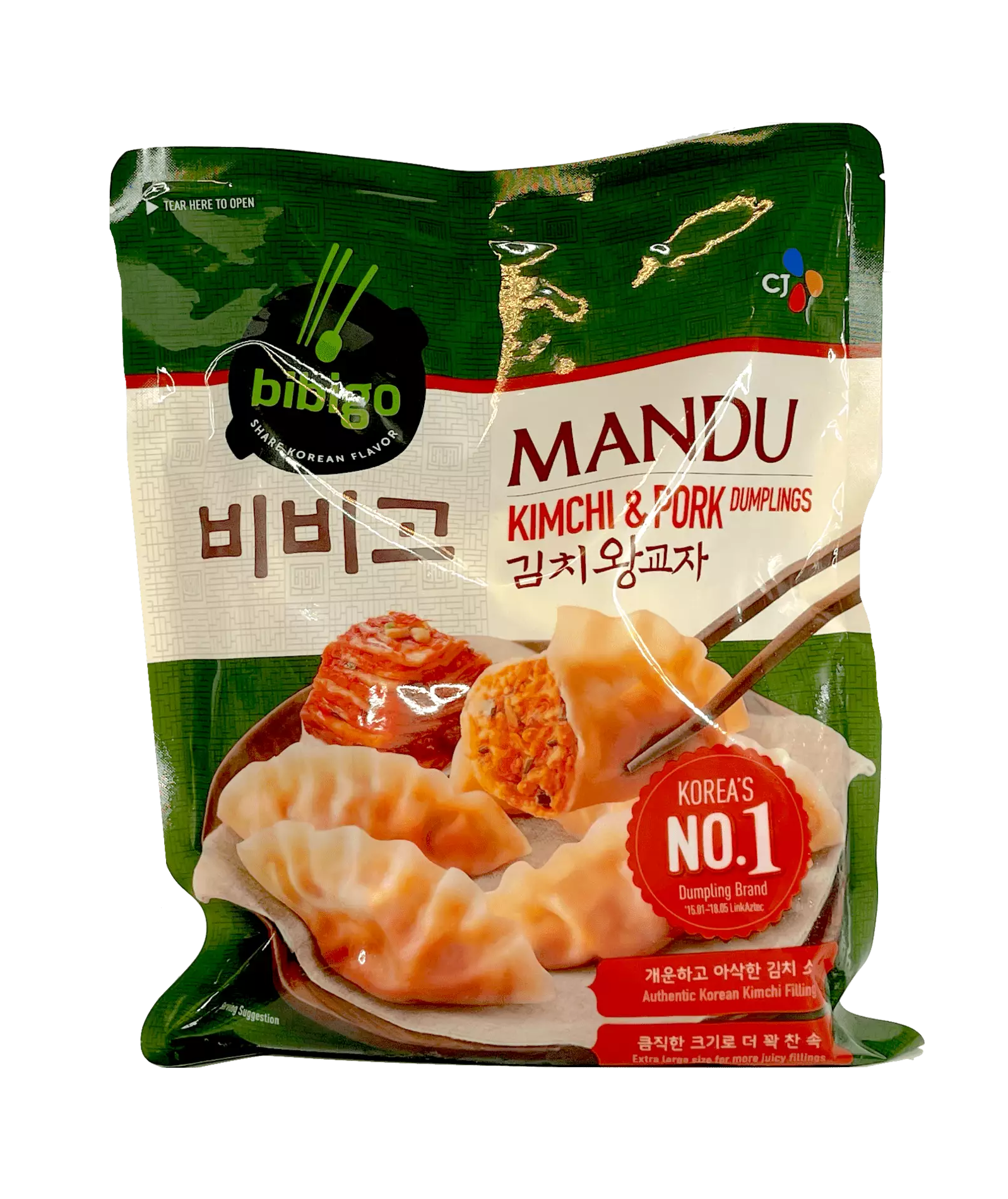 Dumpling MANDU Kimchi/Fläsk Fryst 525g Bibigo Korea